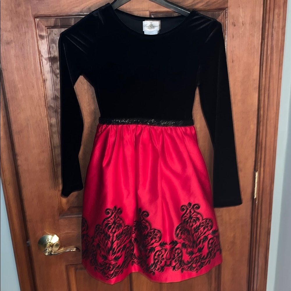 Elegant Black and Red Kids Dress